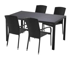 Sesongavslutning|Hagestoler^Sunlife Hagestol Lissabon rotting/metall - ® Svart