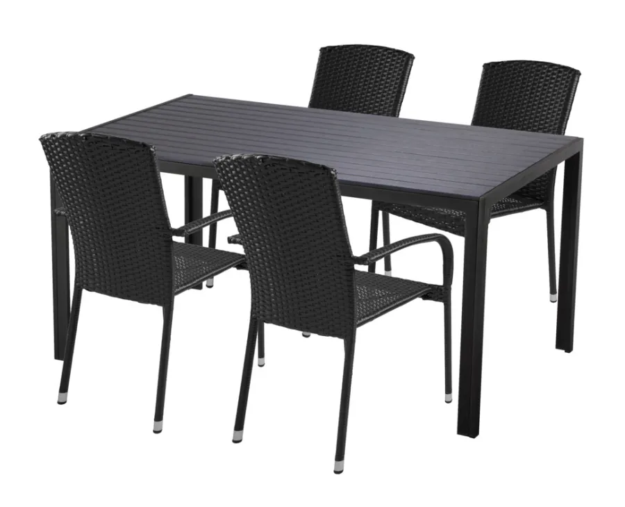 Sesongavslutning|Hagestoler^Sunlife Hagestol Lissabon rotting/metall - ® Svart