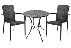 Sesongavslutning|Hagestoler^Sunlife Hagestol Lissabon rotting/metall - ® Svart