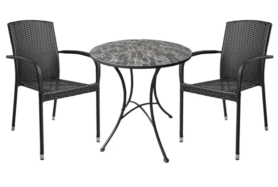 Sesongavslutning|Hagestoler^Sunlife Hagestol Lissabon rotting/metall - ® Svart