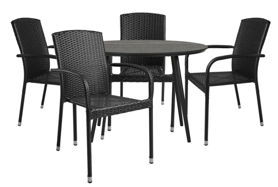 Sesongavslutning|Hagestoler^Sunlife Hagestol Lissabon rotting/metall - ® Svart