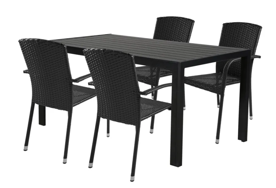 Sesongavslutning|Hagestoler^Sunlife Hagestol Lissabon rotting/metall - ® Svart