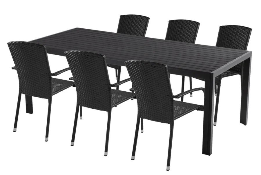 Sesongavslutning|Hagestoler^Sunlife Hagestol Lissabon rotting/metall - ® Svart