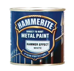 Metallmaling Utendørs|Tre- Og Metallmaling^Hammerite metallmaling hammereffekt 250 ml Hvit