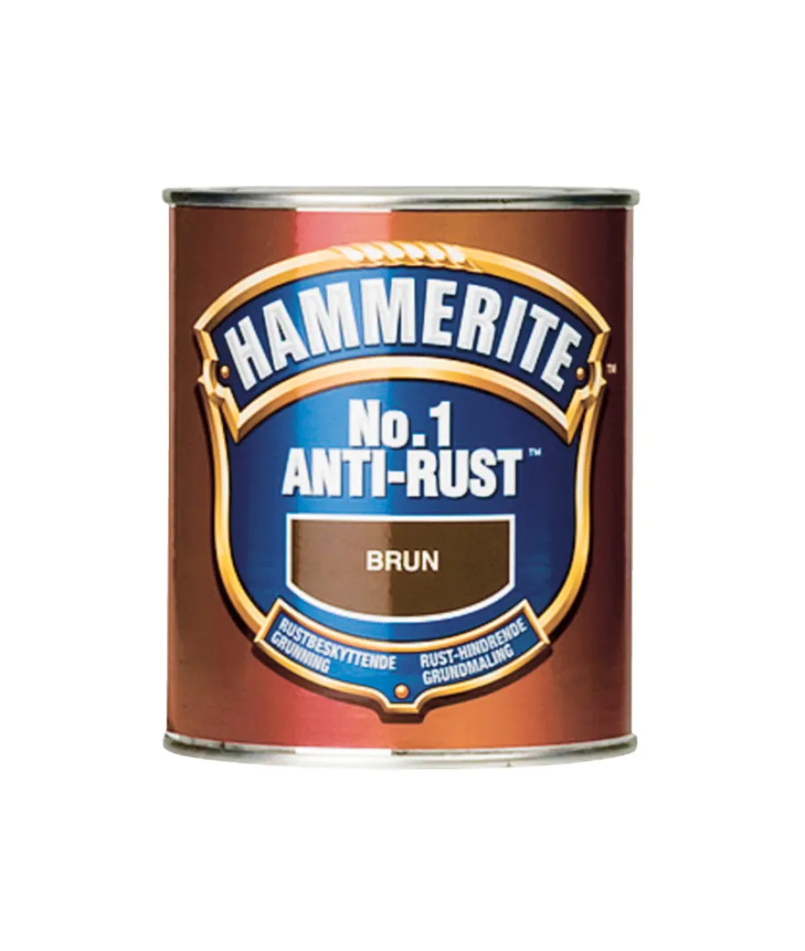 Metallmaling Utendørs|Tre- Og Metallmaling^Hammerite No. 1 Anti Rust Primer brun 750 ml