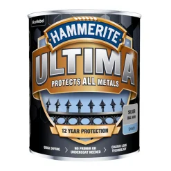 Metallmaling Utendørs|Tre- Og Metallmaling^Hammerite Ultima metallmaling 750 ml Sølv