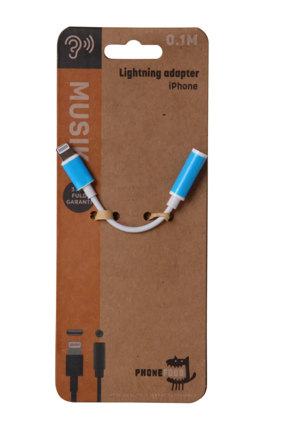 Kabler & Adaptere^PhoneFood HeadsetLightning til mini jack adapterkabel