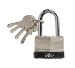 Hengelåser^The Lock Hengelås Heavy Duty med fire nøkler 45 mm Sølv