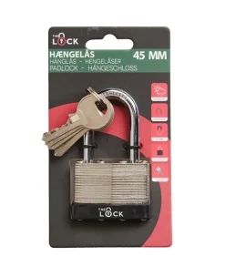 Hengelåser^The Lock Hengelås Heavy Duty med fire nøkler 45 mm Sølv