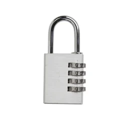 Hengelåser^The Lock Hengelås m/kode 40 mm aluminium Sølv
