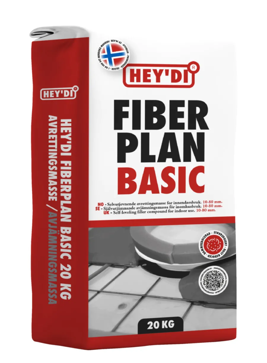 Sement & Mørtel^Hey'di Fiberplan Basic avrettingsmasse 20 kg