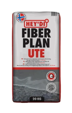 Sement & Mørtel^Hey'di Fiberplan Ute støpemasse 20 kg
