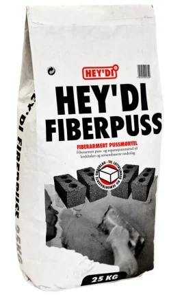 Sement & Mørtel^Hey'di Fiberpuss mørtel 20 kg