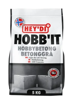 Sement & Mørtel|Hobbymaling^Hey'di Hobb'it Hobbybetong 5 kg