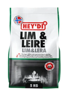 Sement & Mørtel^Hey'di Lim & Leire tørrmørtel 5 kg