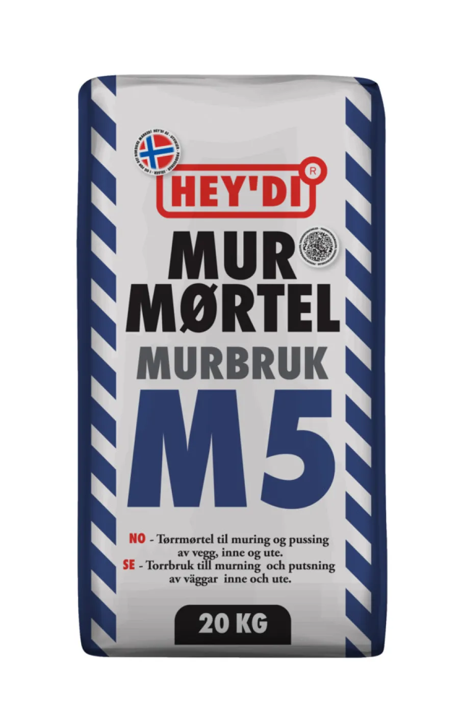 Sement & Mørtel^Hey'di Mur- og pussmørtel M5 20 kg