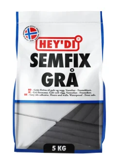Sement & Mørtel^Hey'di Semfix Flislim 5 kg Grå