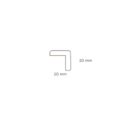 Lister^Hornbaek Hjørnelist plast hvit – 20 x 20 x 3000 mm