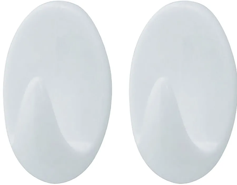 Knagger & Knaggrekker^Target Håndklekrok oval plast 2 stk. -