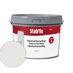 Veggmaling^Stabile Håndverkermaling glans 6 motehvit 10 liter - Motehvit (NCS-kode s1002-y20r)