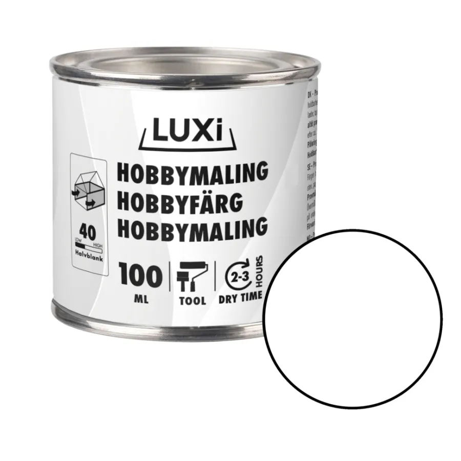 Hobbymaling^Luxi Hobbymaling 100 ml - Hvit