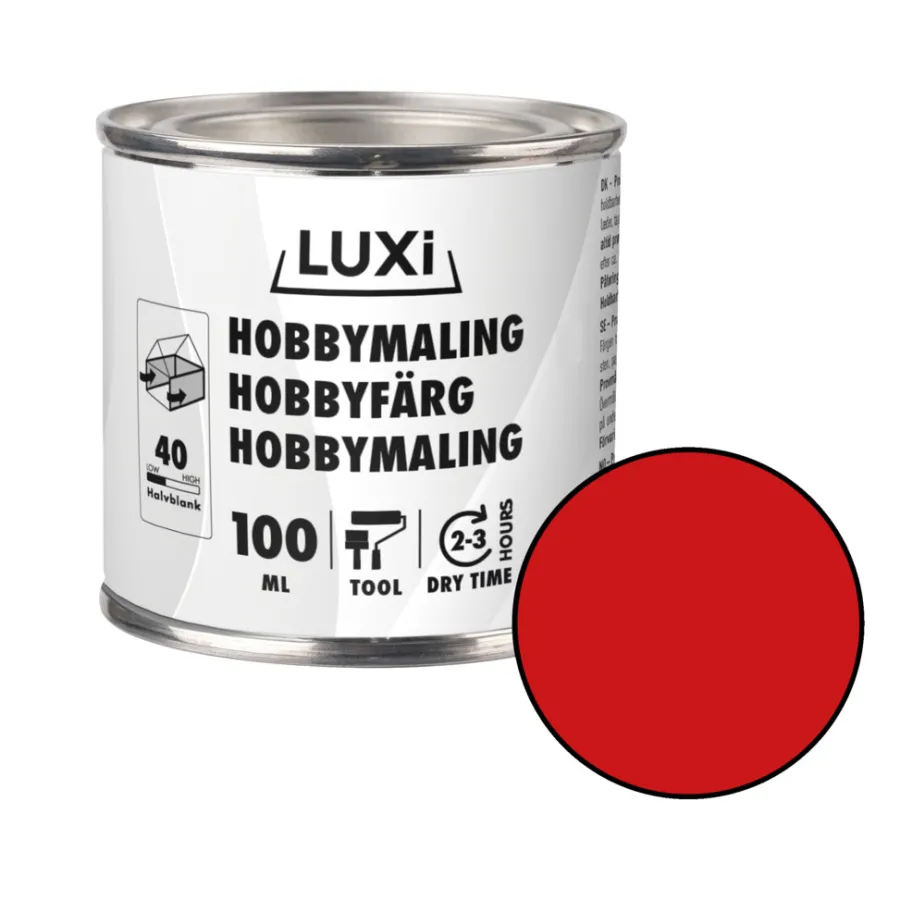 Hobbymaling^Luxi Hobbymaling 100 ml - Rød