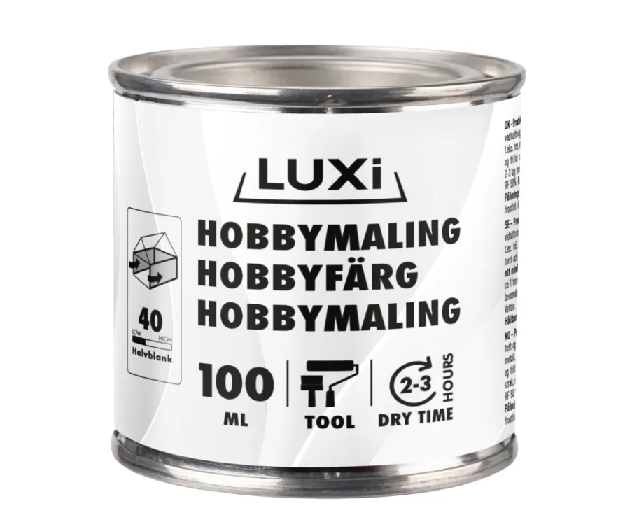 Hobbymaling^Luxi Hobbymaling 100 ml - Svart