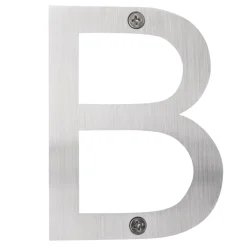 Husnummer & -Bokstaver^ Husbokstav B børstet stål