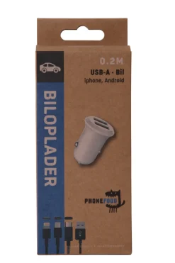 Kabler & Adaptere^PhoneFood 3-i-1 lader til bil