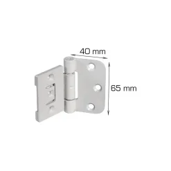 Grep & Hengsler^Home it Innstikkshengsel justerbart 40 x 65 mm - 2 stk. Hvit