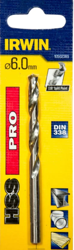 Bor & Bits^Irwin HSS Pro bor 6 mm