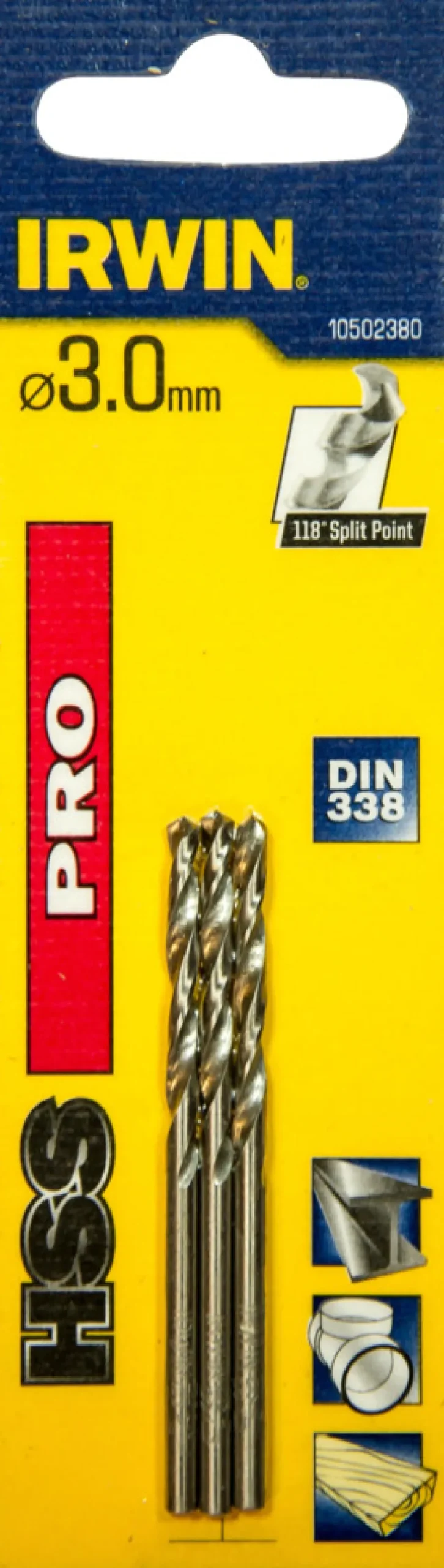 Bor & Bits^Irwin HSS Pro bor 3 mm 3 stk.