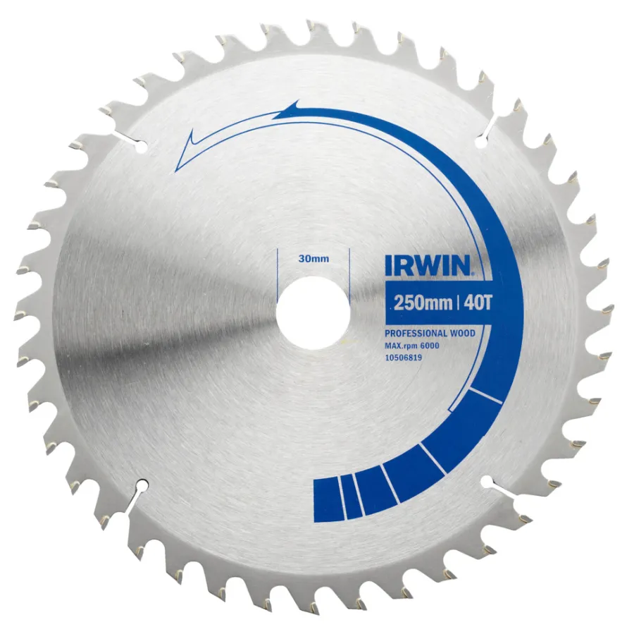 Sagblader^Irwin sirkelsagblad Ø250 x 30 mm - 40T