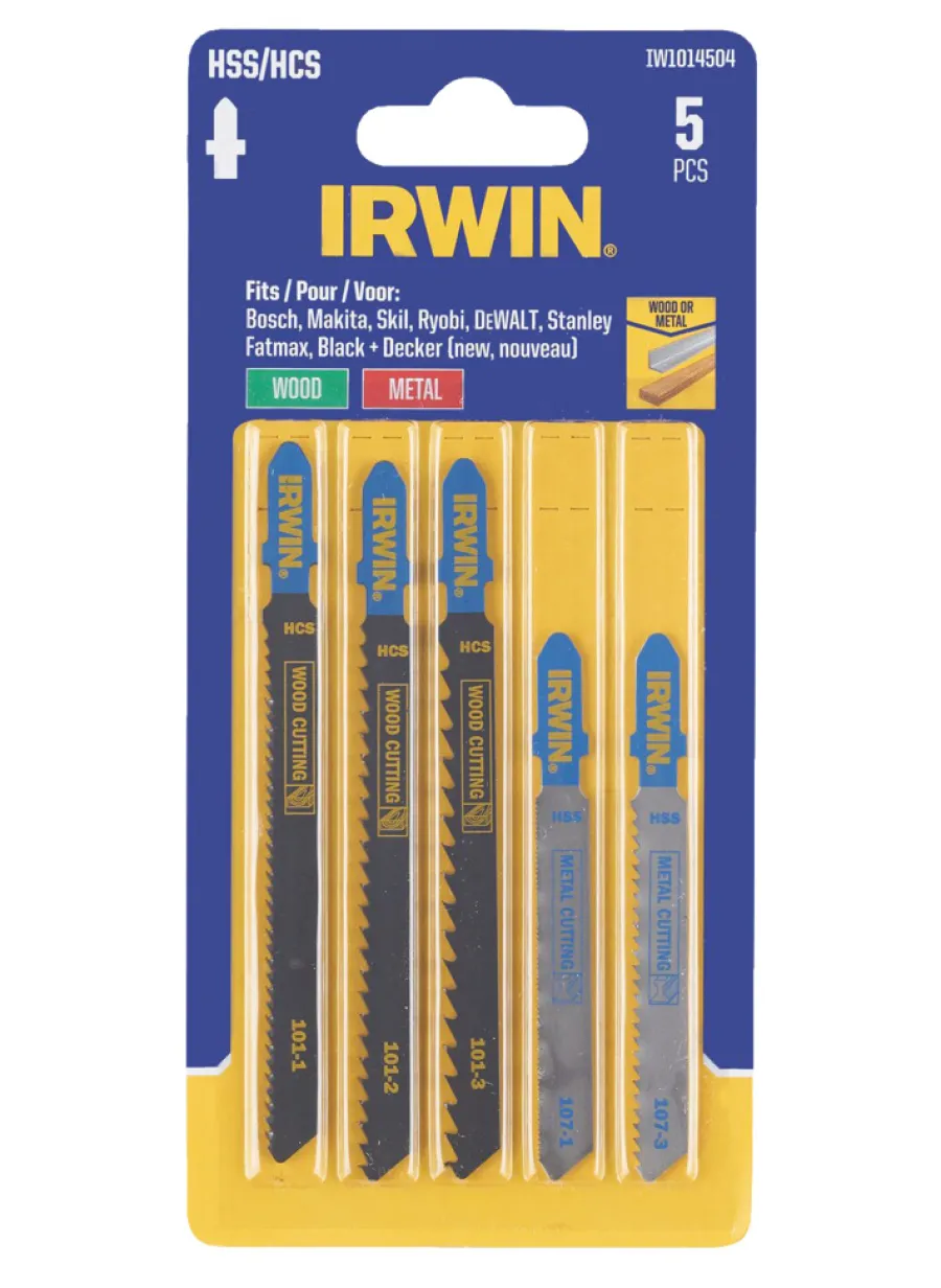 Sagblader^Irwin stikksagblad 5 stk. assortert