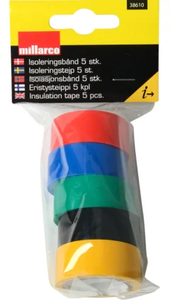 Øvrig Tilbehør|Tape^Millarco Isoleringsbånd 5 stk.
