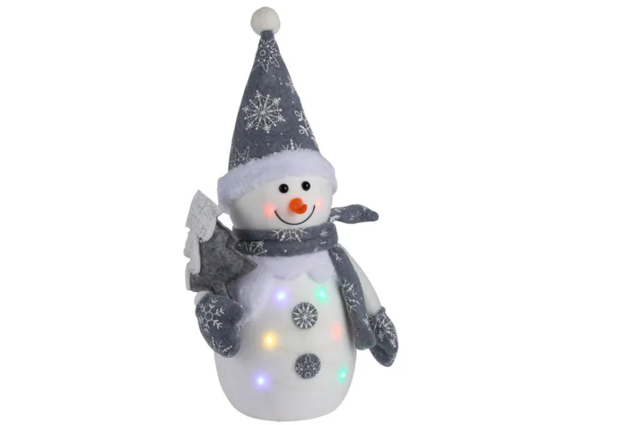 Dekorativ Belysning - Utendørs^Stemning Julefigur med farget LED-lys H35 cm