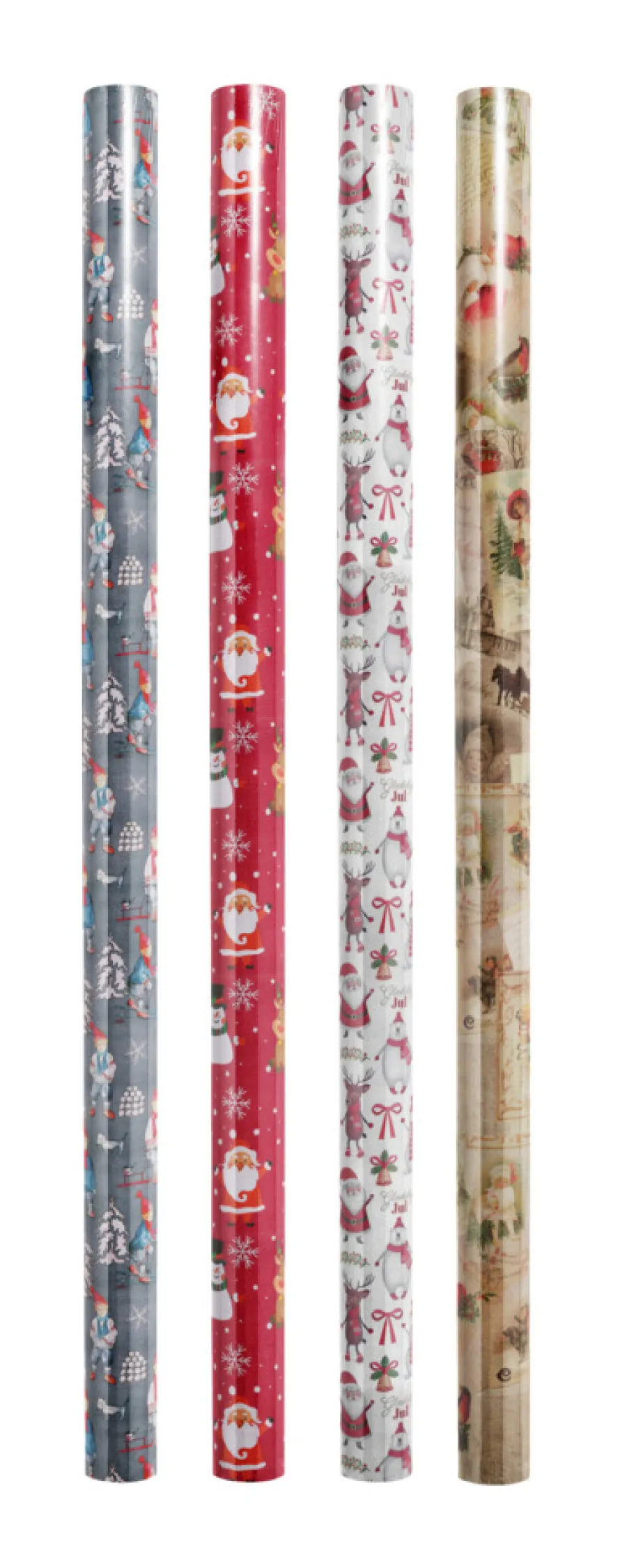 Juledekorasjoner^Stemning Julegavepapir 70 cm x 20 meter assortert