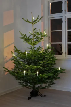 Juledekorasjoner^Stemning Juletrelys LED med klips 10 stk. H10,5 cm