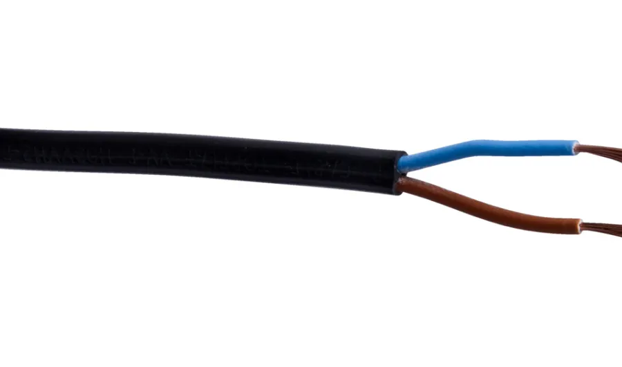 Kabler & Ledninger^Elworks Kabel flat 2x0,75 mm² 10 meter med jord Svart