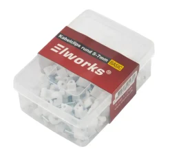 Eloppheng & -Feste^Elworks Kabelklemmer runde Ø5-7 mm 100 stk.
