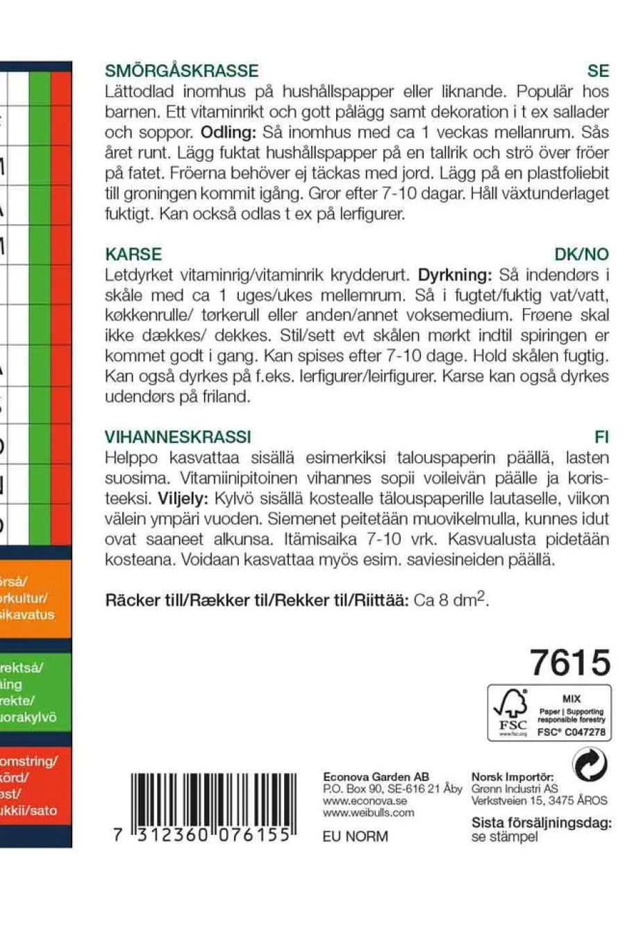 Frø^Weibulls Karse