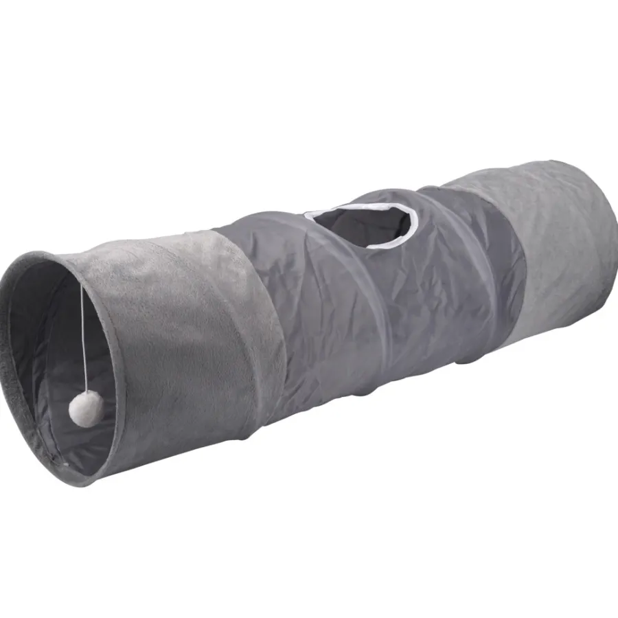 Hunde- Og Katteartikler^Petzone Kattetunnel grå Ø25 × 90 cm