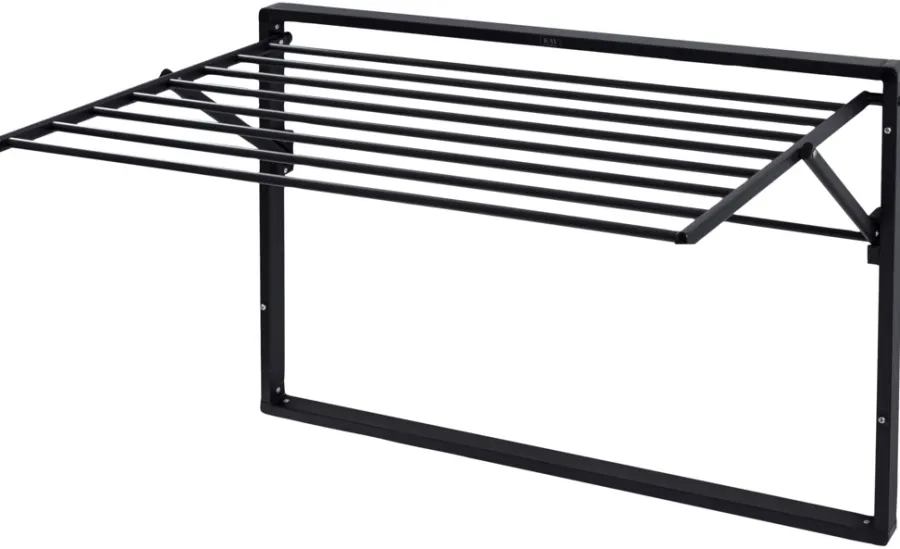 Tørkestativer^Kay vegghengt tørkestativ 100 x 61 x 68 cm - svart