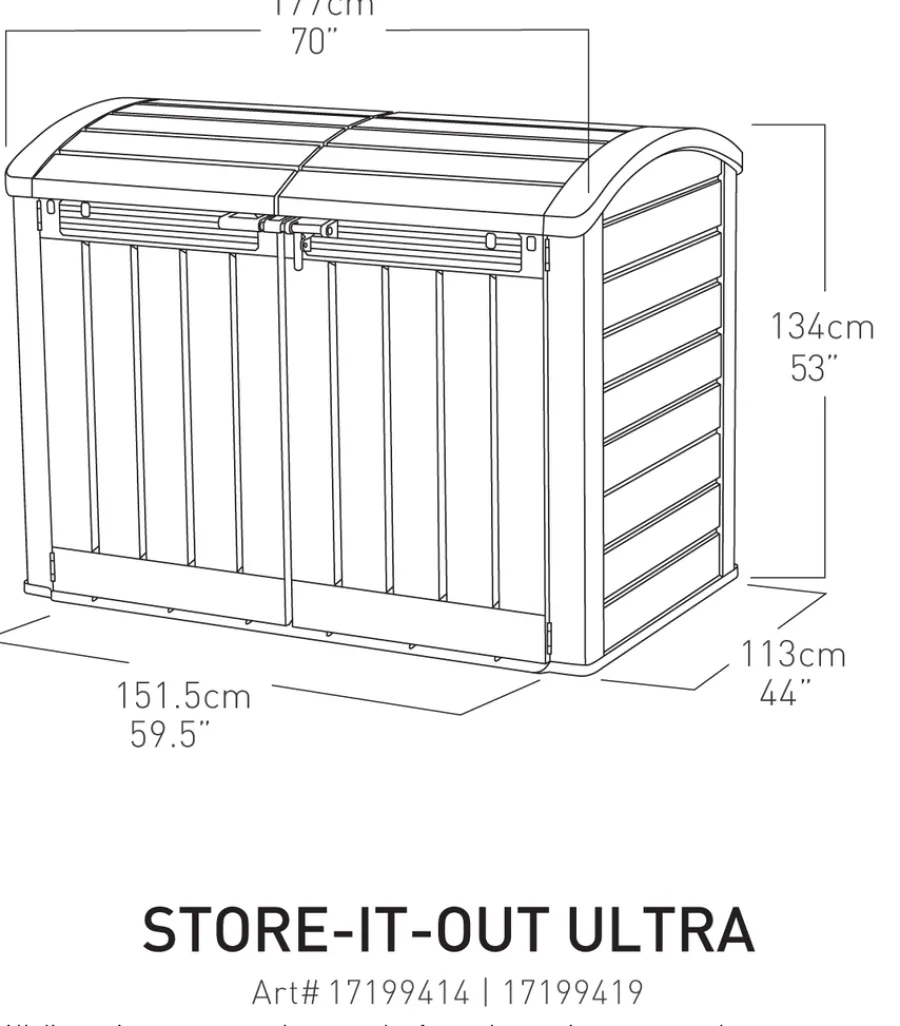 Redskapsboder^Keter Store-It-Out Ultra oppbevaringsbod 2000 liter