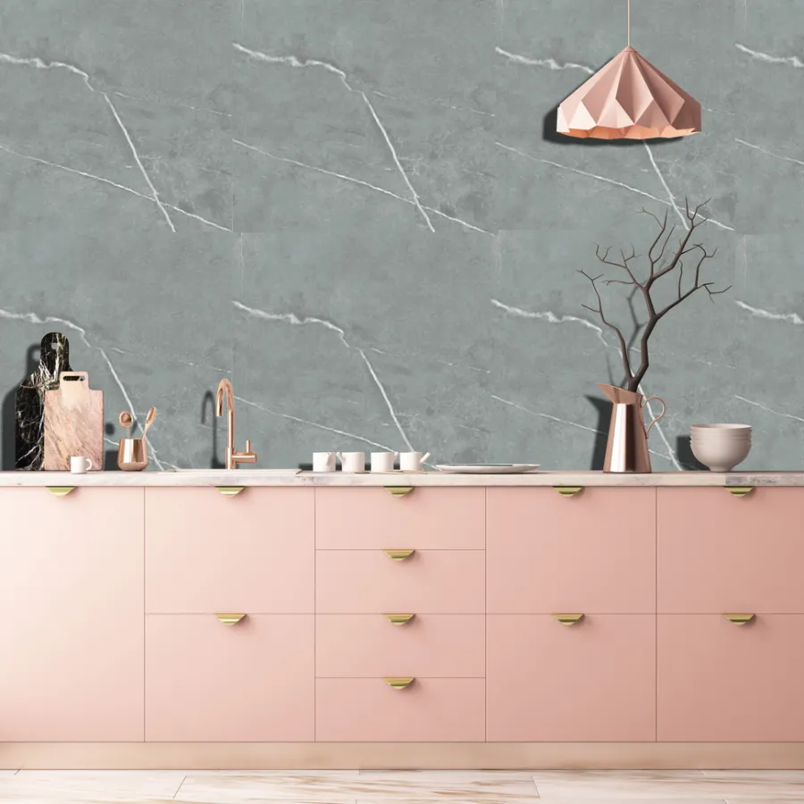 Kjøkkenplater^Kitchenline Kjøkkenplate 610 x 610 mm Marmor Grey