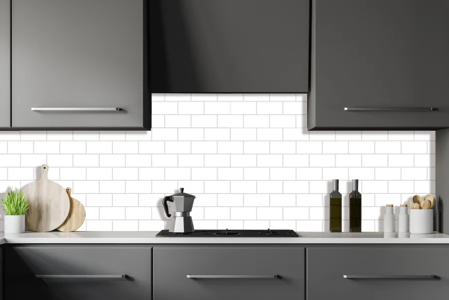 Kjøkkenplater^Kitchenline Kjøkkenplate 610 x 610 mm White Brick