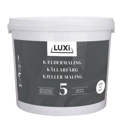 Veggmaling^Luxi Kjellermaling glans 2 5 liter - Hvit