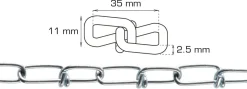 Kjettinger & Vaiere^Home it Kjetting Ø2,5 mm x 2 meter
