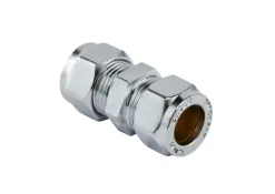 Forkrommede^ Klemringskobling rett 12 mm Krom