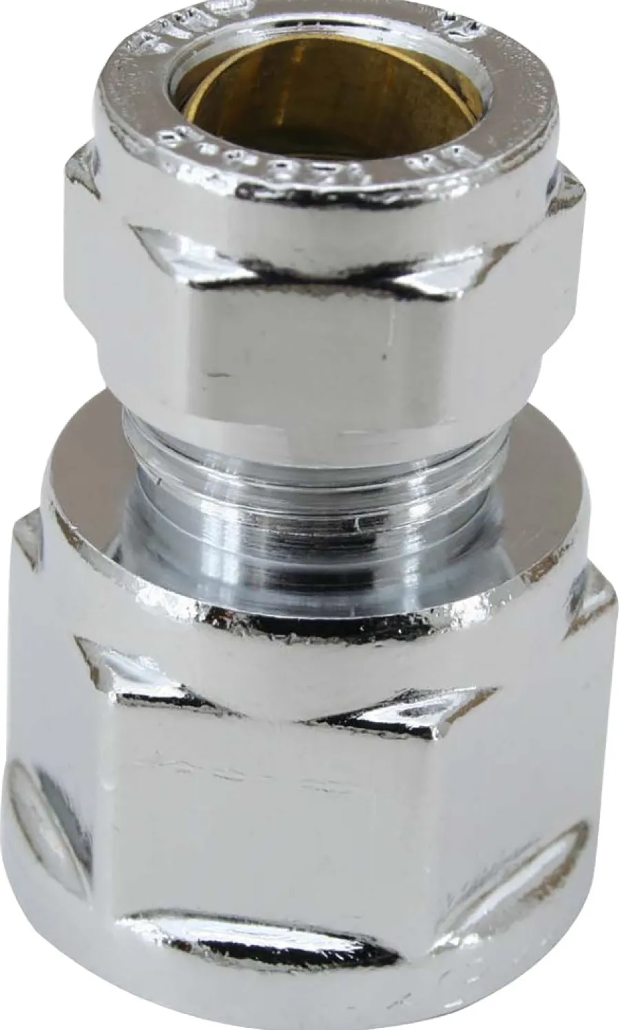 Forkrommede^ Klemring union rett 12 x 1/2" mm Krom